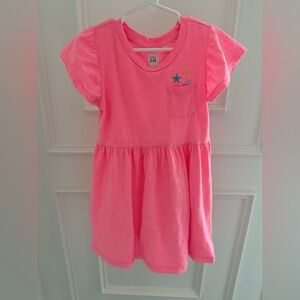 Adorable GAP- Bright Pink Dress with Star Accent